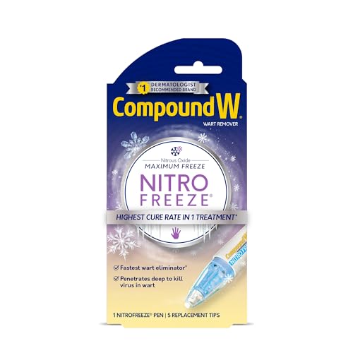 Compound W NitroFreeze Wart Remover, Maximum Freeze, 1 Pen and 5 Replacements
