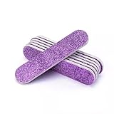 Scnwvu 20Pcs Glitter Mini Nail Files Emery Boards Manicure Tools - Purple