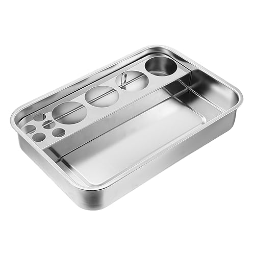 ERINGOGO 1Pc Professional Therapy Tray Stainless Steel Tool Tray for Change Easy to Clean for Clinics Hospitals and Laboratories