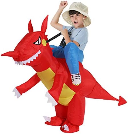 TOLOCO Inflatable Costume Kids, Inflatable Halloween Costumes, Inflatable Dinosaur Costume, Blow up Costumes(Red)