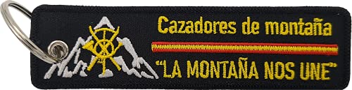 SERMILITAR Mountain Hunters Embroidered Keychain, Black/White, One size