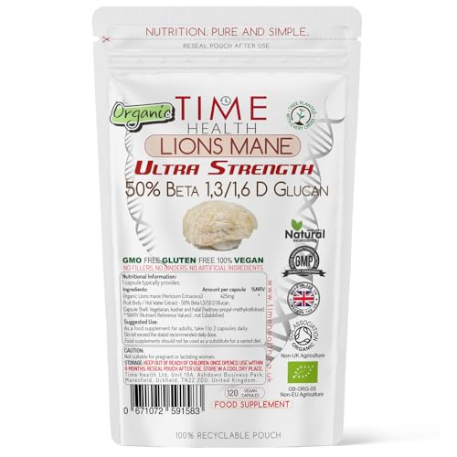 Lions Mane Organic Capsules - 60 Pack
