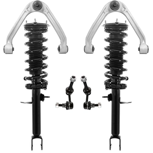 Image of Detroit Axle - RWD Front Struts Kit for 2006 2007 INFINITI M35, 2 Struts with Coil Spring 2 Upper Control Arms with Ball Joint 2 Sway Bar Links Replacement Suspension Kit