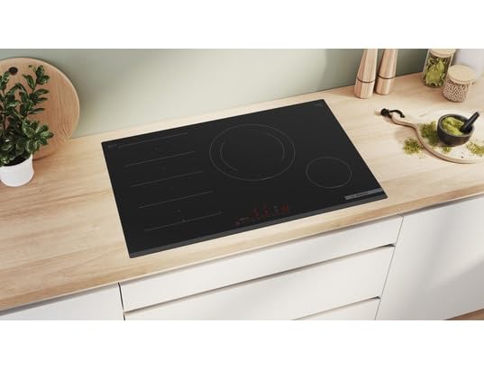 Bosch PXE831HC1E Serie 6 Piastra Induzione, 4 Luci 60 cm, Nero