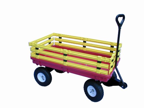 Millside Industries Trekker Wagon with Yellow Removable Poly Rack Set Sale