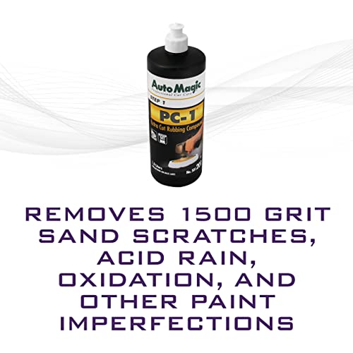 Auto-Magic-PC-1-Extra-Cut-Rubbing-Compound-for-Sandpaper-Marks-Scratches-and-More-34-Fl-Oz