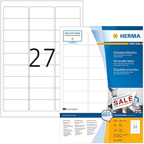 HERMA 10300 Universal Etiketten A4 ablösbar selbstklebend Cover