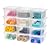 IRIS USA 12-Pack Storage Bins with Lids, 17 Quart, Shoe Boxes Clear Stackable Containers Organize Shoes Closet Shelves, Classroom Organization Teacher Tools, Game Storage - BPA-Free Plastic