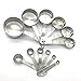 Stainless Steel Measuring Cups and Spoons Set, Heavy Duty 12 pcs set, 6 Measuring cups and 6 Measuring Spoons (1)
