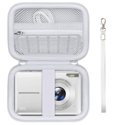 Supmay Porte-Sac pour VAHOIALD/pour FAYIBUY/pour PEEIPM/pour Jukanur/pour Lecnippy Appareil Photo Numérique, Point numérique et Shoot Porte-Sac de Voyage avec Poche en Maille pour Batterie, Blanc