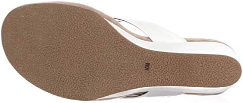Style & Co. Womens Chicklet Faux Leather Wedge Sandals White 9 Medium (B,M) | Image 5