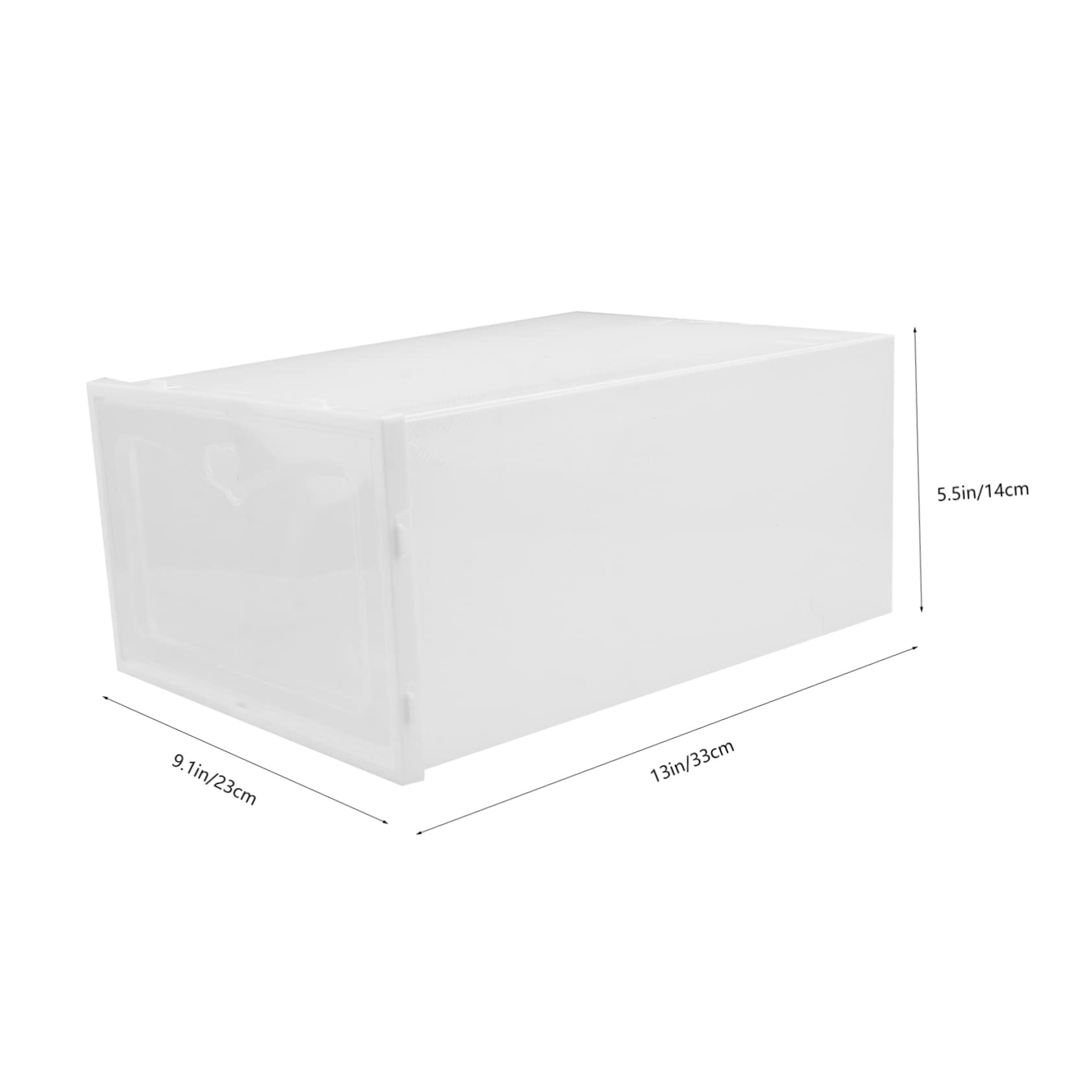 Alipis 2Pcs Stackable Footwear Case Transparent Shoe Storage Box for Home Organization Design Space Saving for Sneakers and Casual Shoes Easy Access Storage