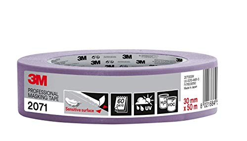 3M Masking Tape 2071 Sensitive Surfaces, low tack, indoors & outdoors, 30 mm x 50 m