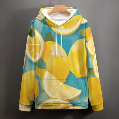 Sweatshirt Pullover Citron Dessin Animé - Sweat à Capuche Mixte Taille S - 5
