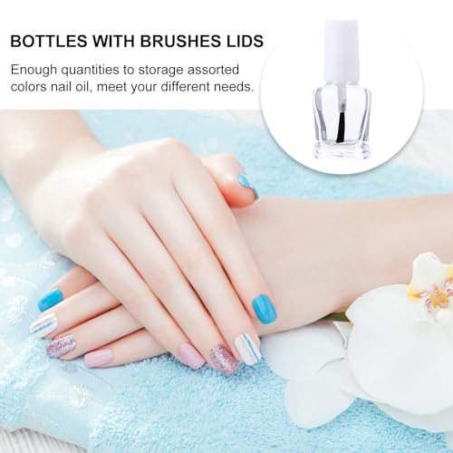 Flacon à ongles transparent flacon verre rechargeable 5 ml contenant vide manucure DIY