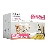 The Clean People Laundry Detergent Pods - Hypoallergenic Laundry Pods - Ultra Concentrated, Recyclable Packaging, Stain Fighting - Spring Scent, 96 Pack