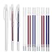 Rotulador de Tela, 30 Piezas Marcadores Borrables para Telas, Recambios de Boligrafos Borrables 1 mm, con 3 Porta Bolígrafos, Para Que el Sastre Marque Telas, 3 Colores