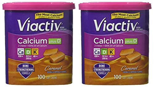 Viactiv Calcium Plus Vit D+K Soft Chews, Caramel,100 Ct Pack Of 2 #TOP2