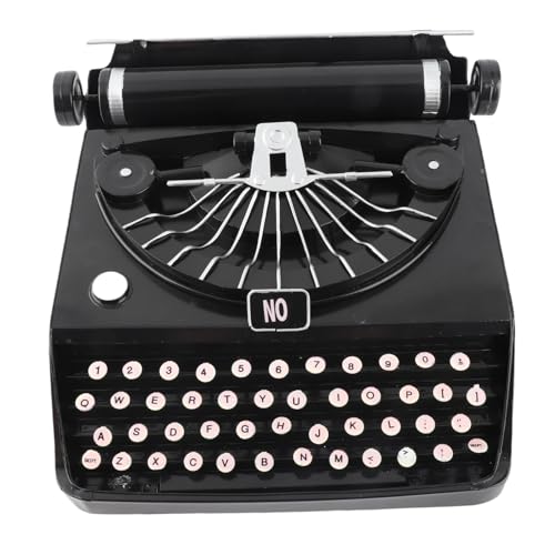 Modelo de Máquina de Escribir Vintage Retro Negro, Accesorios Manuales Portátiles, Decoración para el Hogar y la Oficina