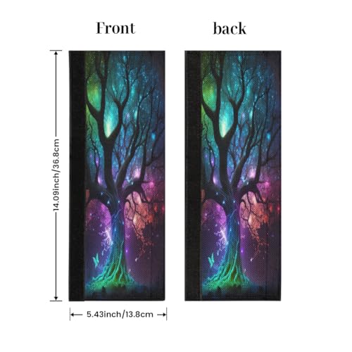 Image of Pardick Tree of Life Glows Refrigerator Door Handle Covers Set of 2 Tree of Life Glows Washable Fridge Dishwasher Mocrowave Oven Door Decor Protector Handle Cover Kitchen Appliance Decorative