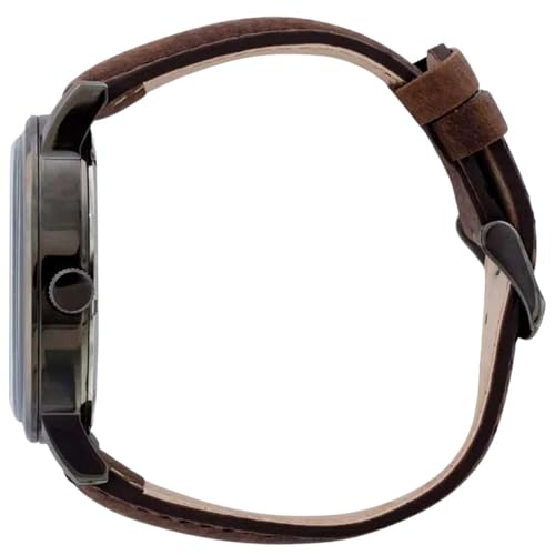 Relógio Technos, Pulseira de Couro, Masculino, Grafite