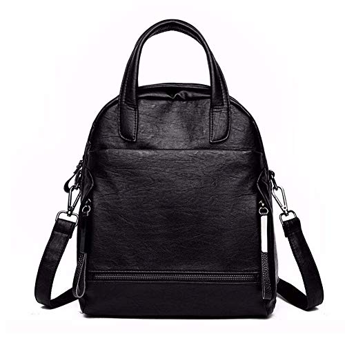 XNJHMS Lupa,Mujer Mochila Cuero Moda Mochila Viaje Casual Desmontable Covertible Bolso de Hombro Cover