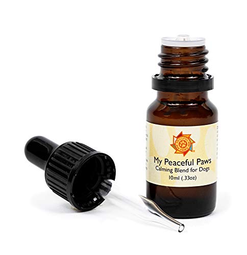 My Peaceful Paws, Essential Oil Calming Blend for Dogs - Topical Aromatherapy Application for Separation Anxiety, Thunderstorms, Fireworks, Grooming, and Stress in Daily Life, 10ml