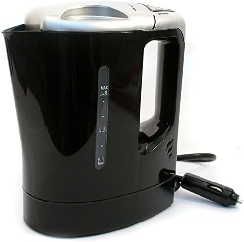 24V 0.8 Litre 300W Fast Boil LGV HGV Truck Boat Electric Travel Kettle (Black)