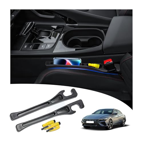 LLXGAB Compatible with Hyundai Elantra Seat Gap Filler No Drop Seat Guard Compatible with Hyundai Elantra Drop Seat Guards for Cars(2Pcs) Emergency Keychain Car Escape Tool(2Pcs)