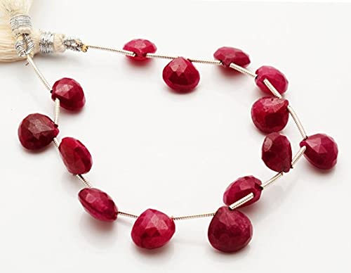 Briolettes en cœur de rubis naturel pour joaillerie haut de gamme