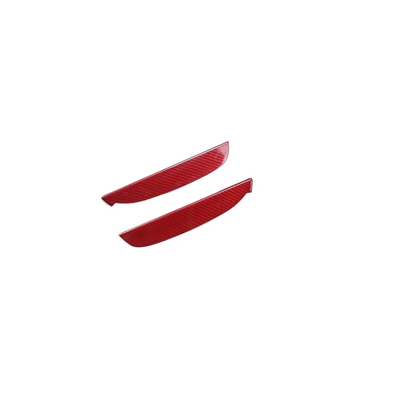QBKGMEWCA Car Window and Door C-Pillar Trim Compatible for Maserati Ghibli Genuine Red Carbon Fiber Interior Decoration Modification Sticker(【Black】)