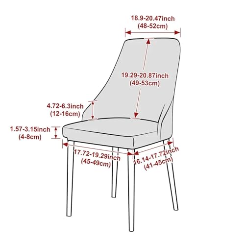 Housse de chaise de salle à manger extensible en velours Color 2 - 4