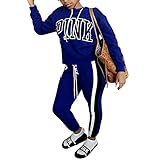 Bealin 2 Piece Plus Size Women Sweat Suits Brunch Set Long Sleeve Sweatshirt and Skinny Pants Set...