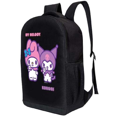 Sanrio Hello Kitty My Melody Kuromi Backpack Shoulder Bag for Girls, Boys, Toddlers - Cute 18" Inch Hello Kitty and Friends My Melody Kuromi Kids Backpack for School (Peace)2
