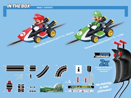 Carrera GO Electric Powered Slot Car Racing Kids Toy Race Track Set 1:43 Scale, Mario Kart - Thumbnail 7