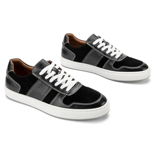 Image of JITAI Men's Fashion Sneakers Shoes Lightweight Fashion Shoes with Wingtip Brogue & Lace-up Design Casual Business Shoes