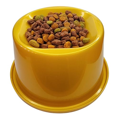 Comedouro Gato Alto Elevado Postura Correta Ergonomico Antiformiga (Dourado)