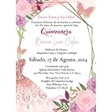 Invitaciones de quinceañera personalizadas, 20 Invitaciones con sobre, XV Años, Mis Quince, Tarjetas para 15 años