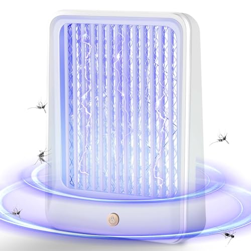 Qualirey Electric Bug Zapper Indoor 3500V Powerful Mosquito Flies Killer USB Powered Flying Insect Killer for Home Kitchen Bedroom Baby Room Office (White)
