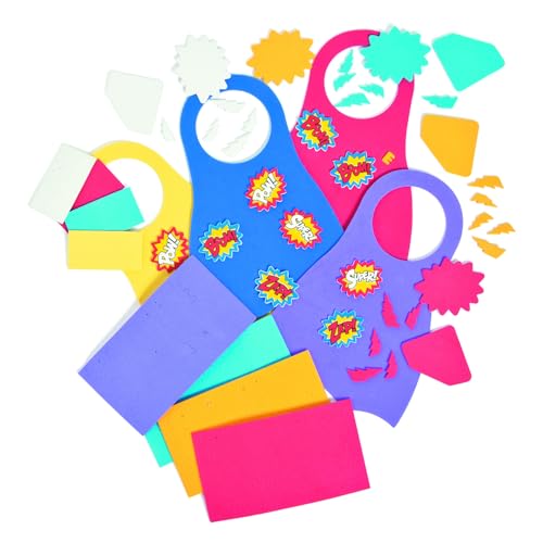 Manualidades para niños de goma eva superhéroes perilla puerta colgador manualidades infantiles 3