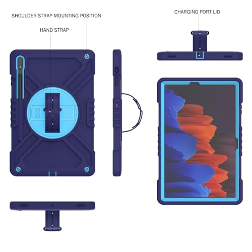 Funda para Samsung Galaxy Tab S8 Plus de 12.4" con protección robusta de triple capa PC 2