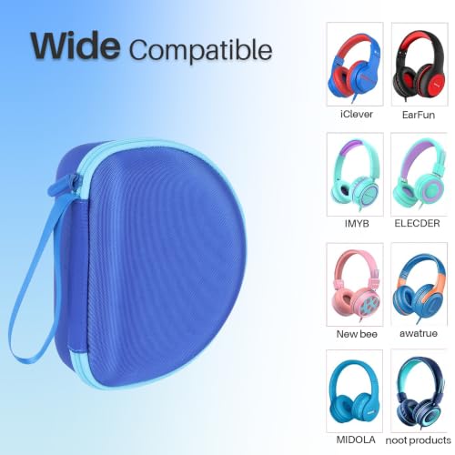 Estuche para iClever BTH26 antigolpes, funda Lebakort rígida con doble tono azul lavable 4