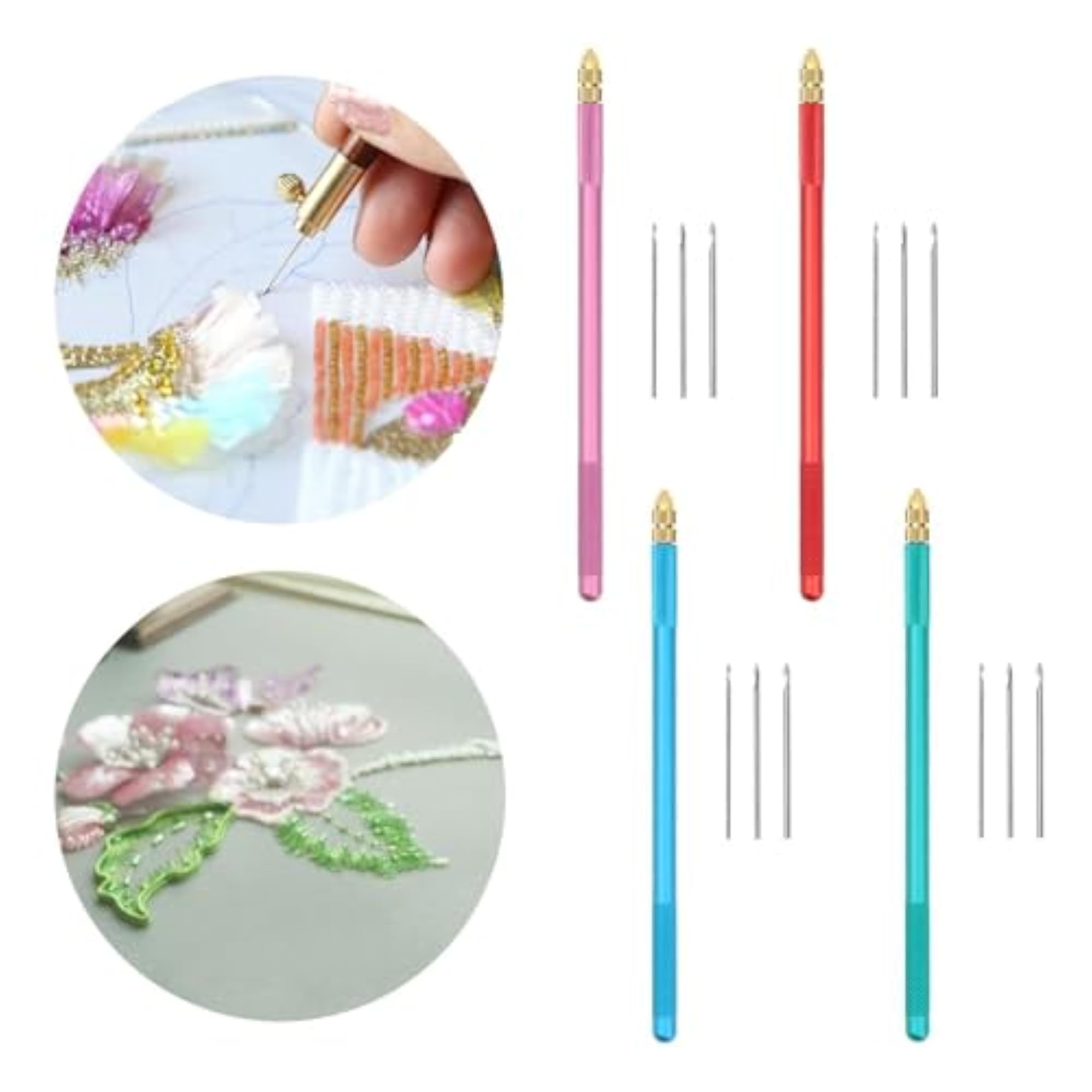 Tambour Hook with Needles for Beading and Crochet