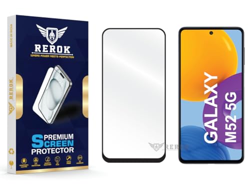Image of Gorilla Tempered Glass Screen Protector Compatible with Samsung Galaxy M52 5G [Pack of 1] | Edge-to-Edge, Bubble-Free, Case Friendly, Easy Installation Kit