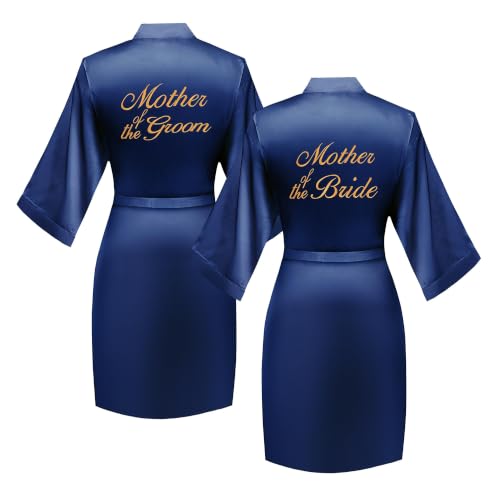 Image of Super Shopping-zone Women's Pure Bride Robes Embroidery Bridesmaid Robes Bridal Party Kimono Robe Wedding Sleepwear