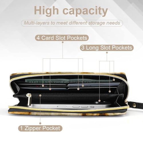 Burritos Giant Tortilla Neutral Leather Wallet with Scratch Resistant Strap for Easy Carrying4