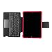 Produktbild OtterBox Unlimited Series Schutzhülle mit Tastatur und Displayschutzfolie für iPad 8. & 7. Generation (10,2 Zoll Display), transparent/Rot