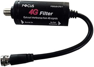 Focus Antennas LTE Filter for TV Antenna - HDTV Antennas Signal Purifier - Filters 4G Signal for a Clear Digital HD TV Antenna Channels - Reduces Interference from Cell Towers
