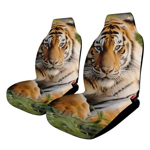 Housse de siège de voiture pour masquer l'usure avec motif tigre et pose facile