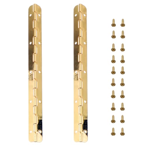 Homoyoyo 2pcs 190mm Hinge Door Fixing Hinge Cupboard s Stainless Steel Piano Brass Piano Heavy Duty Continuous Humidor Hardware Zinc Alloy Cabinet